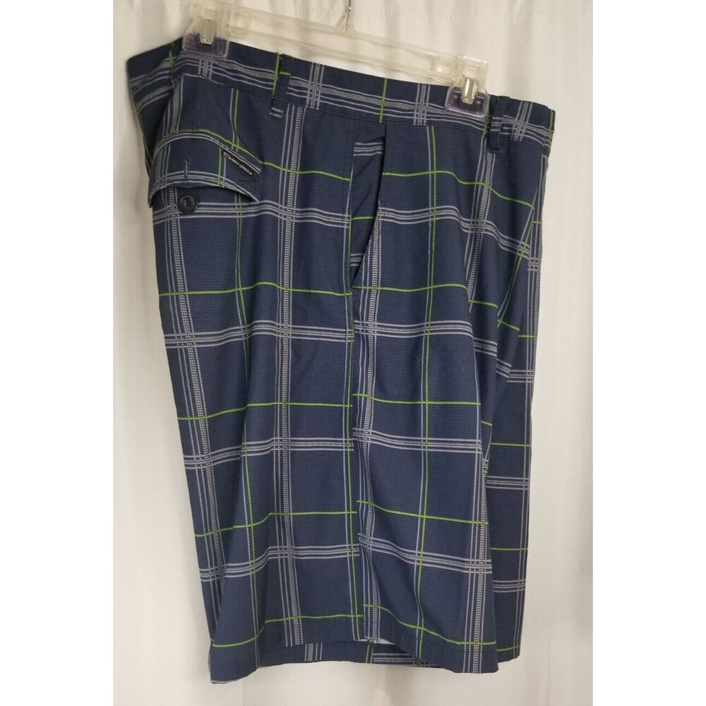 Ocean Pacific Men's Shorts OPFLEX  4-Way Stretch Pockets Blue Plaid Size 42 - Picture 2 of 3